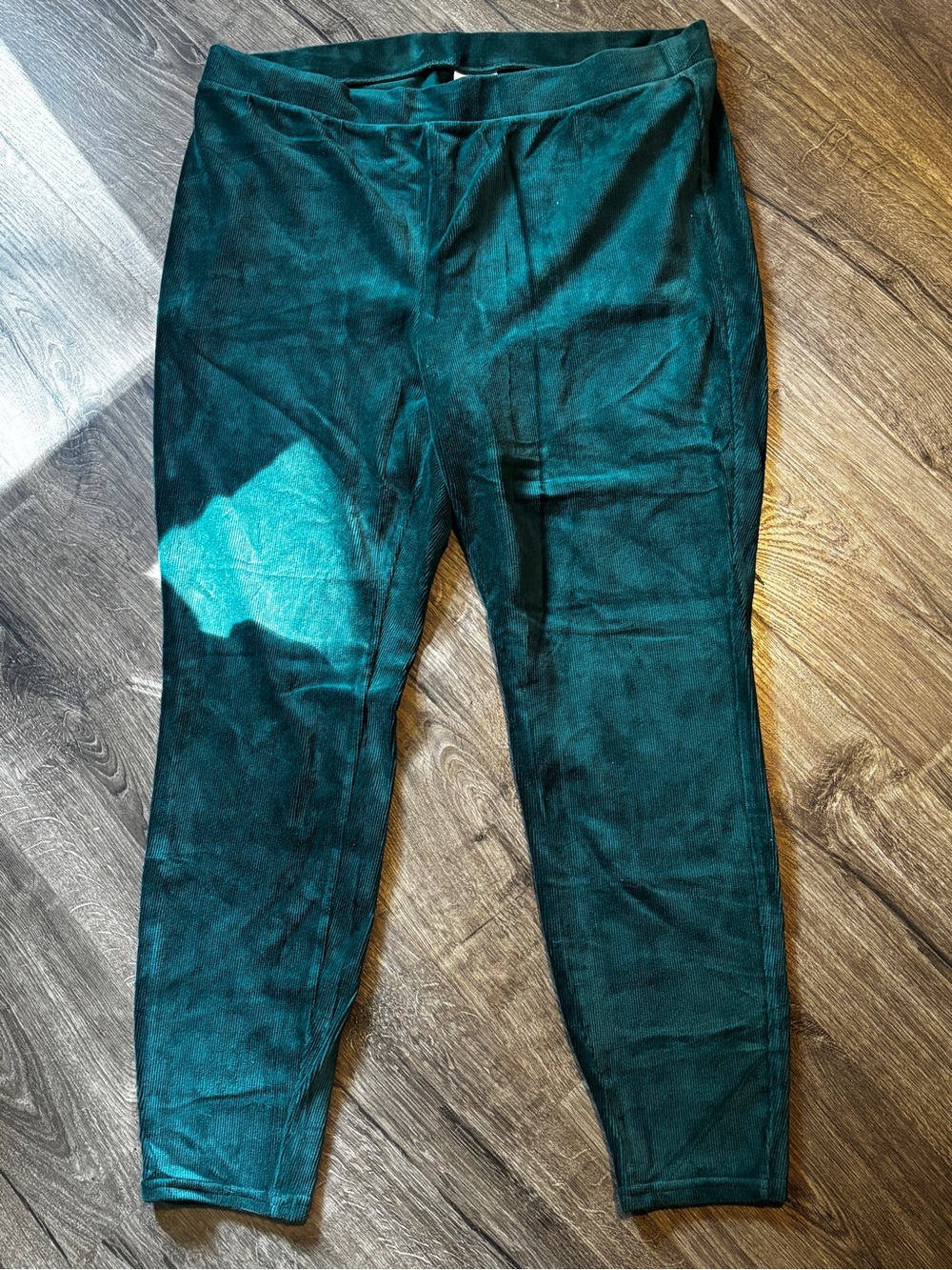 LuLaRoe Women’s Corduroy Pull-On Pants in Deep Teal